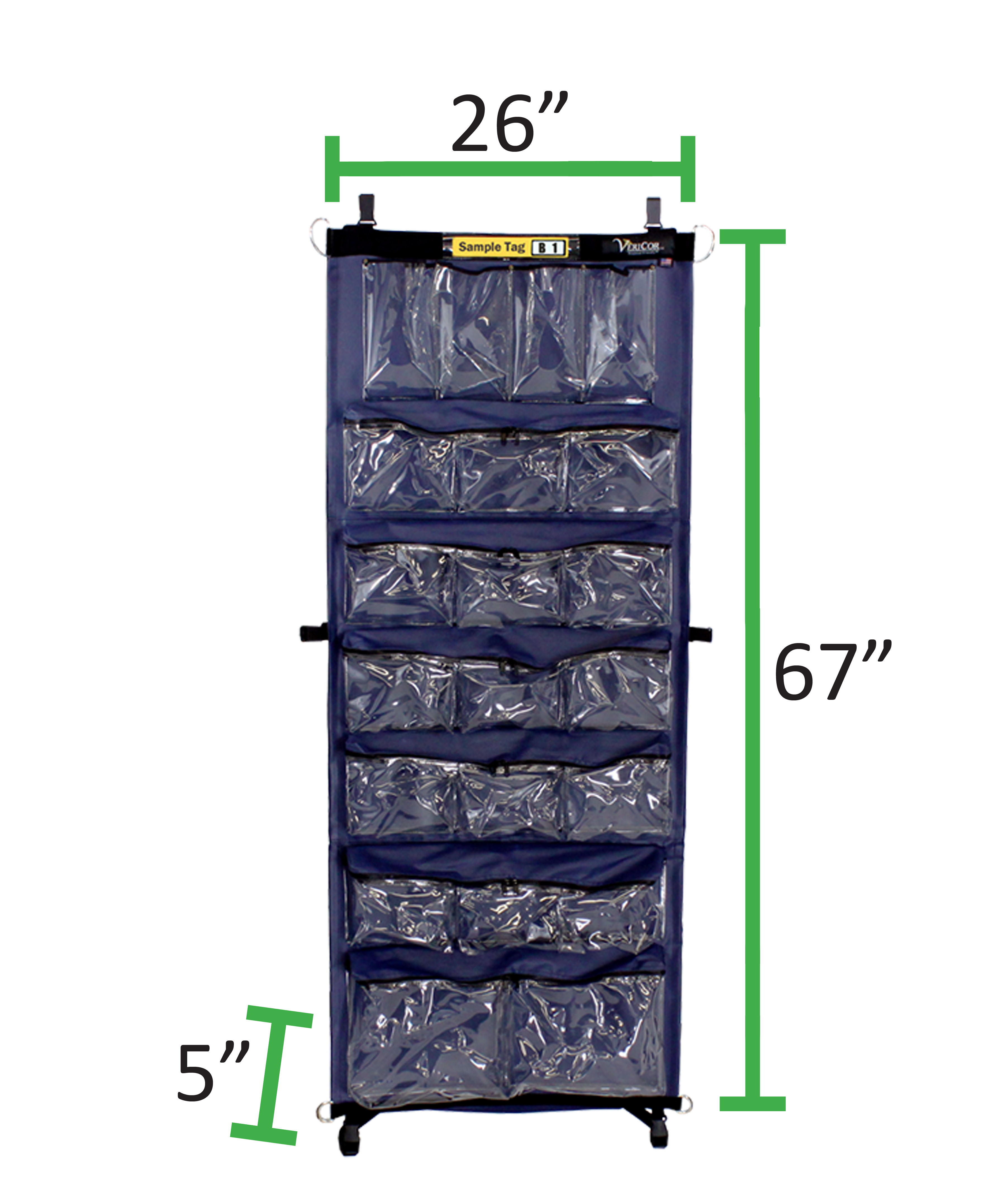 Upright Medical Organizer Dimensions - MC-UMO