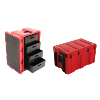 4-Drawer-Mobile-Medical-Case-(Red) -- MC-4D-RD