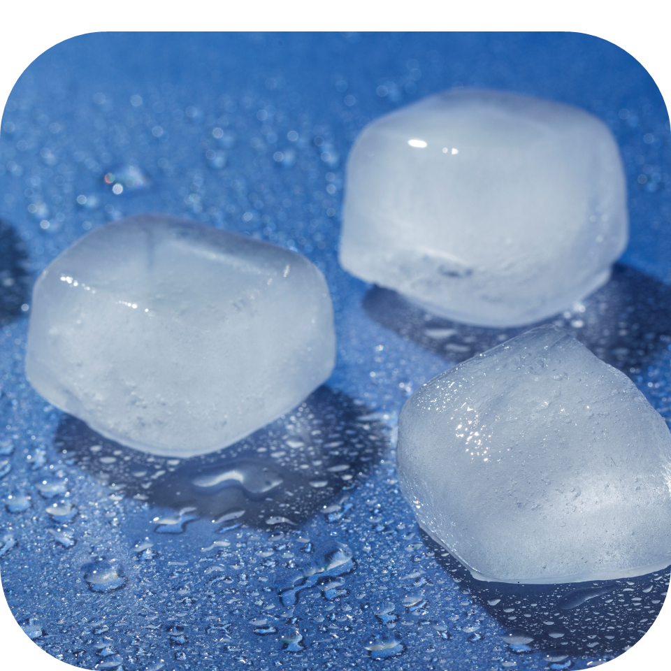 Ice cubes Traditional ice packs are too cold for medical transport