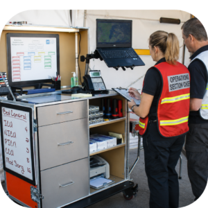 Incident Command center in use in a mobile response scenario
