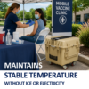 Cool Cube 28 maintains stable temperature without ice or electricity