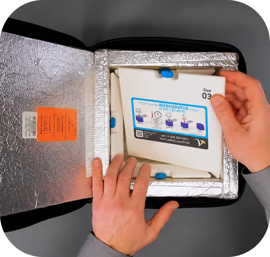 Preparing PCM panels for the Cool Cube medical cooler