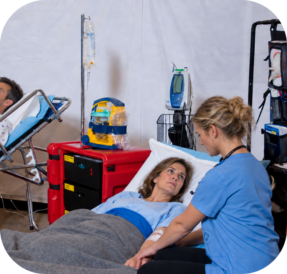 ER setup Mobile emergency room equipment